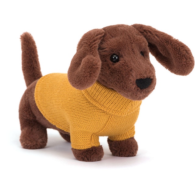 Yellow Sweater Sausage Dog