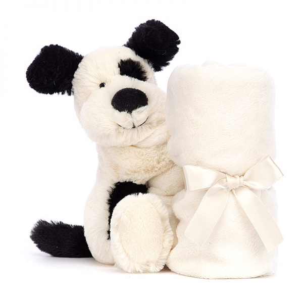 Bashful Black & Cream Puppy Soother