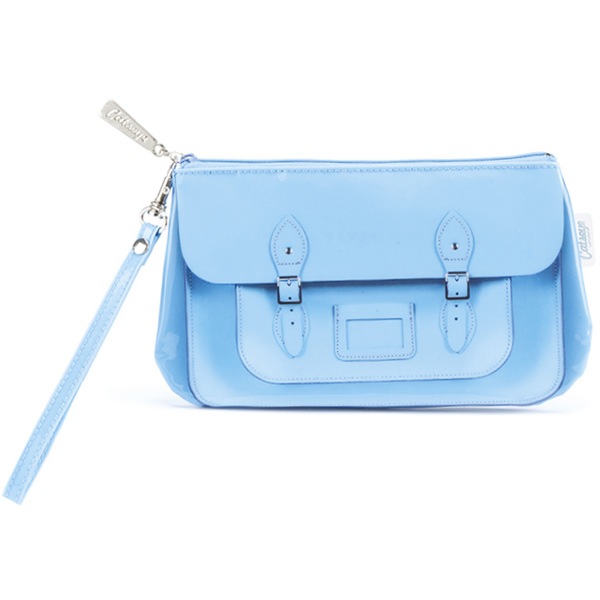 Blue Satchel Wristlet