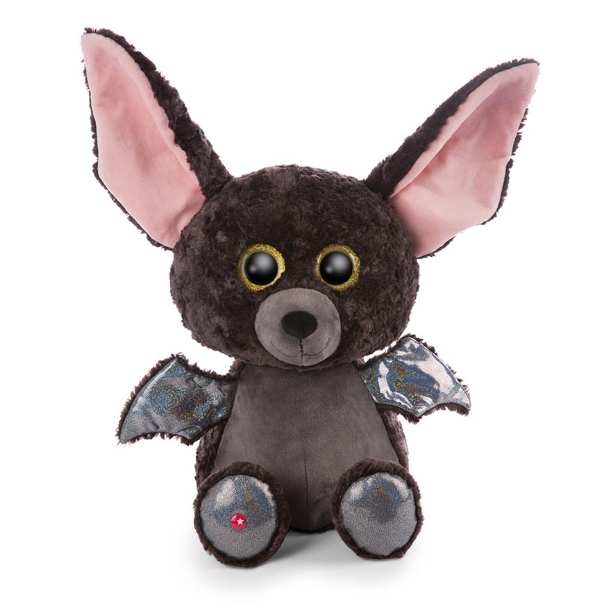 NICI Glubschis Keyring Bat Baako – Cute Plush Animal Keychain With Glitter Eyes