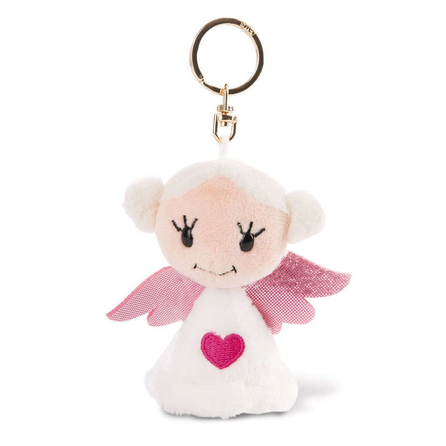 Guardian Angel with Heart Keyring