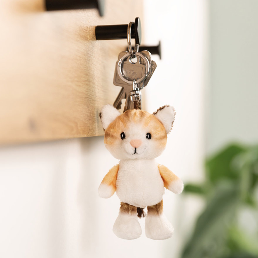 NICI Tabby Cat Keyring Keyring | plushpaws.co.uk
