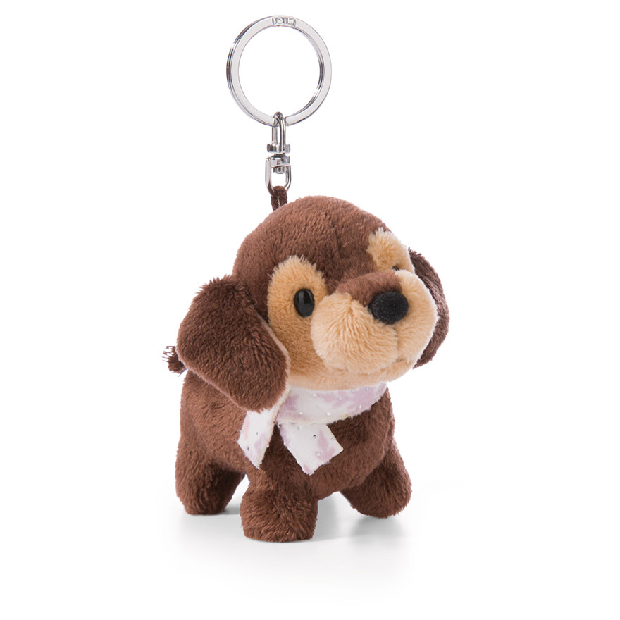 Cosy Winter Skida Dachshund Keyring