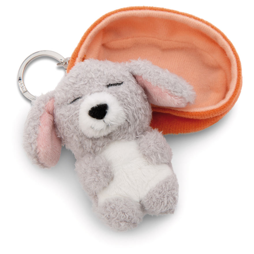 NICI Keyholder Sleeping Pets hedgehog 8cm basket light green GREEN – de Tombe Trading B.V