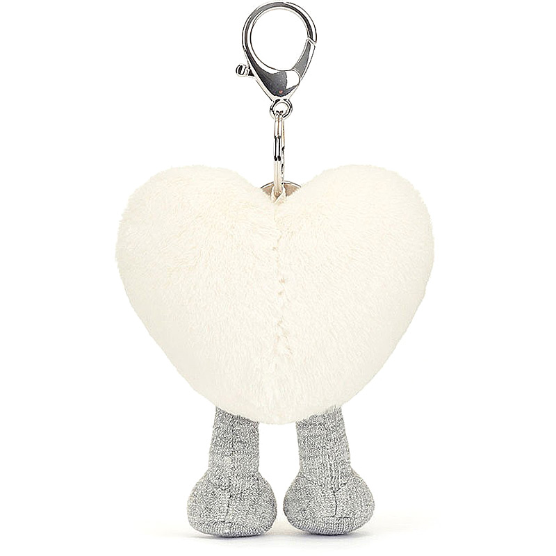 Jellycat Amuseables Cream Heart Bag Charm | Plushpaws