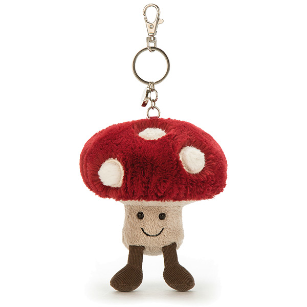 Jellycat Amuseables Mushroom Bag Charm Keyring Plushpaws.co.uk