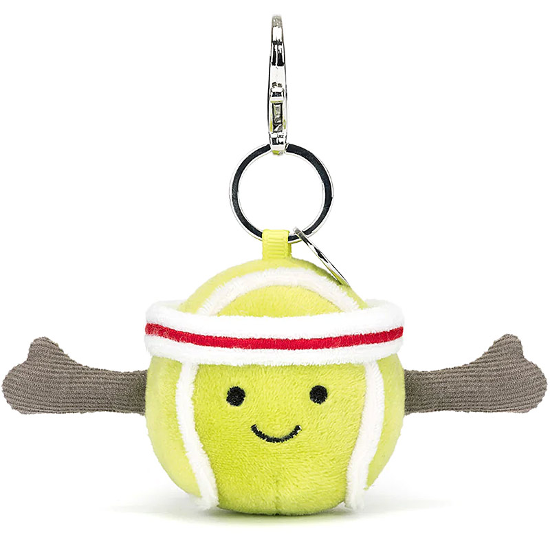 Jellycat Amuseables Sports Tennis Ball Bag Charm | plushpaws.co.uk