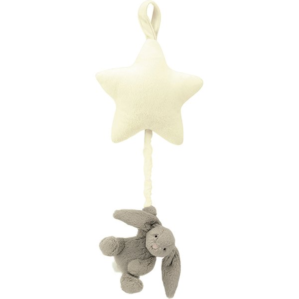 Bashful Beige Bunny Star Musical Pull