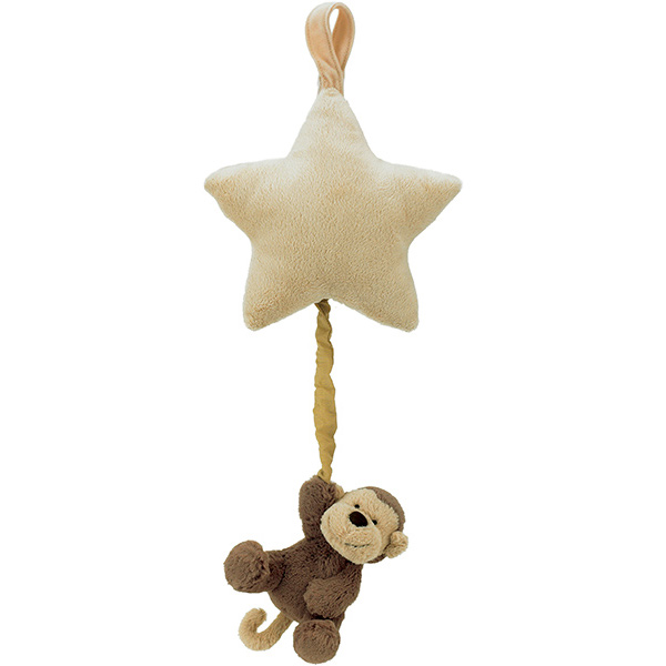 Bashful Monkey Star Musical Pull