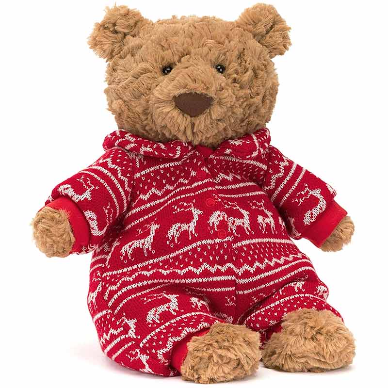 Jellycat Bartholomew Bear Winter Pyjamas