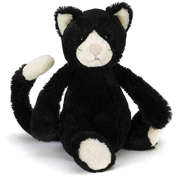 Jellycat Bashful Black & White Kitten | plushpaws.co.uk