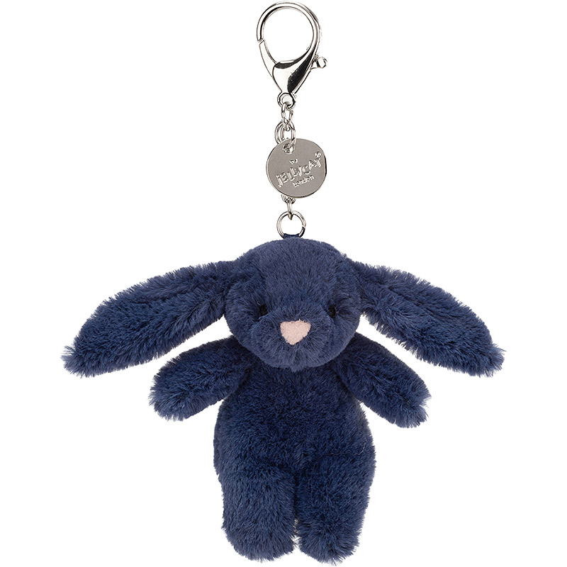 Bashful Navy Bunny Bag Charm