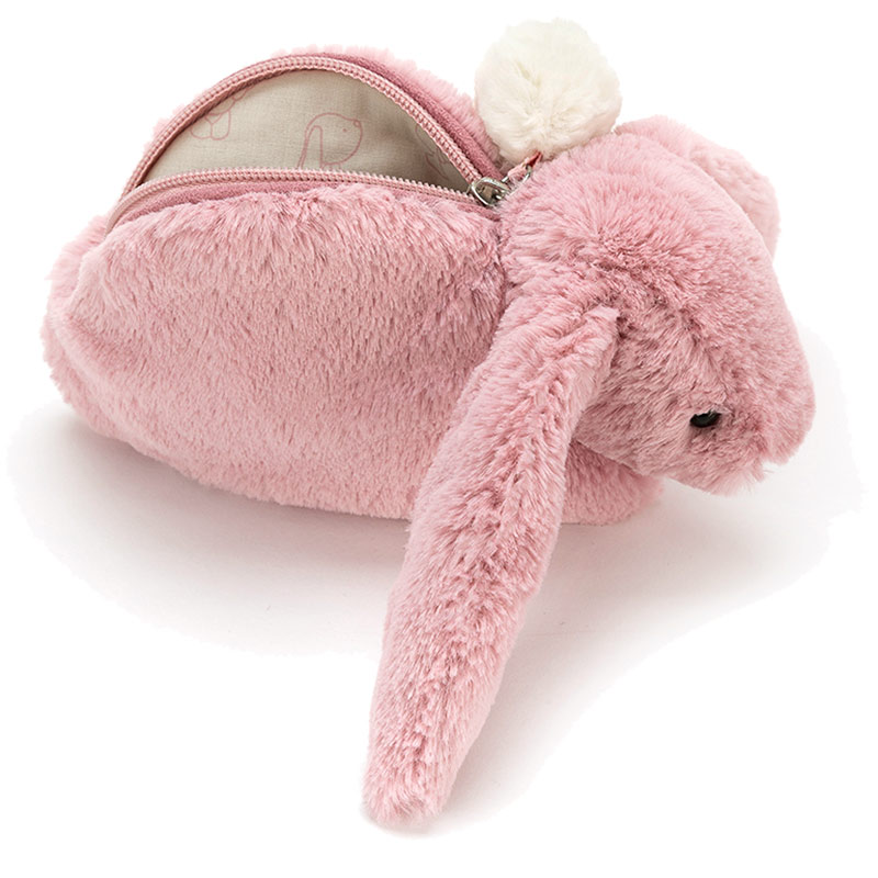 Jellycat Bashful Tulip Pink Bunny Pouch Plushpaws.co.uk