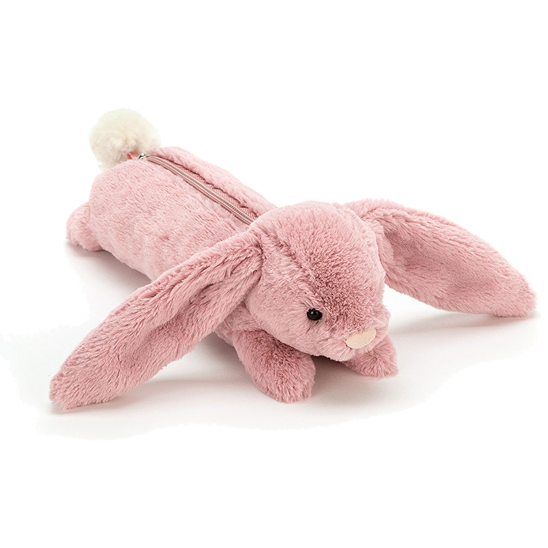 Jellycat Bashful Tulip Pink Bunny Pencil Case Plushpaws.co.uk