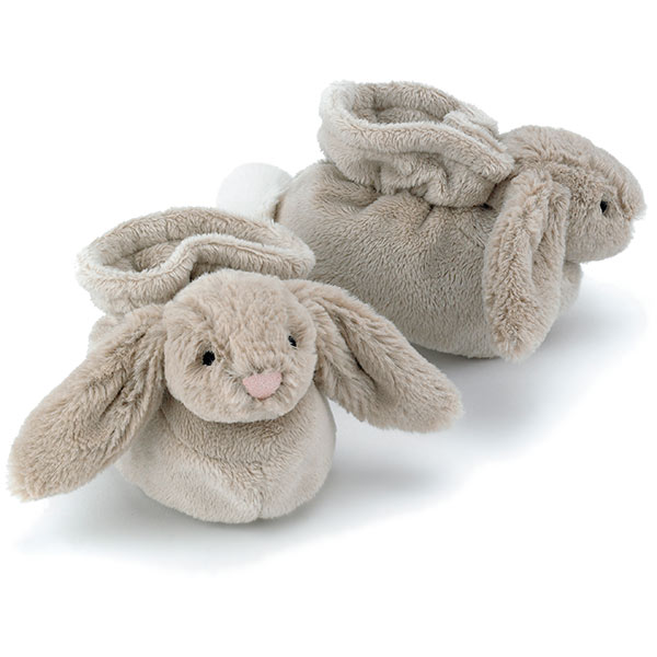 Bashful Beige Bunny Booties