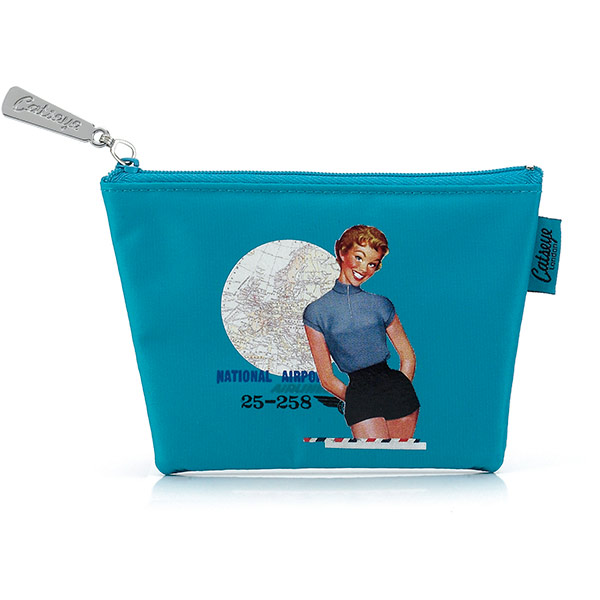 Blue Glamour Girl Zip Purse