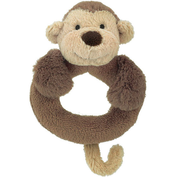Little Jellycat Bashful Monkey Ring Rattle Plushpaws.co.uk