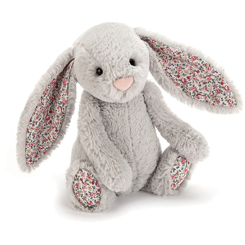 Jellycat Blossom Silver Bunny | plushpaws.co.uk