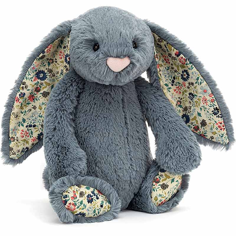 Jellycat Blossom Dusky Blue Bunny | plushpaws.co.uk
