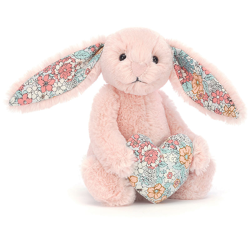 Jellycat Blossom Heart Blush Bunny | Plushpaws
