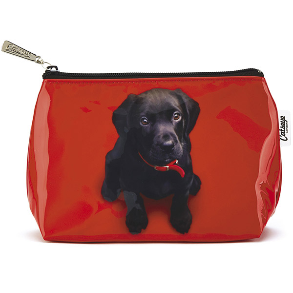 Black Lab on Red Small Bag