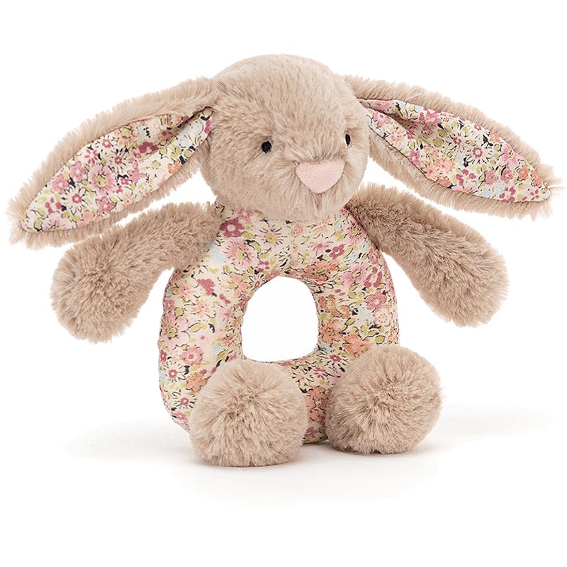 Blossom Bea Beige Bunny Grabber Rattle