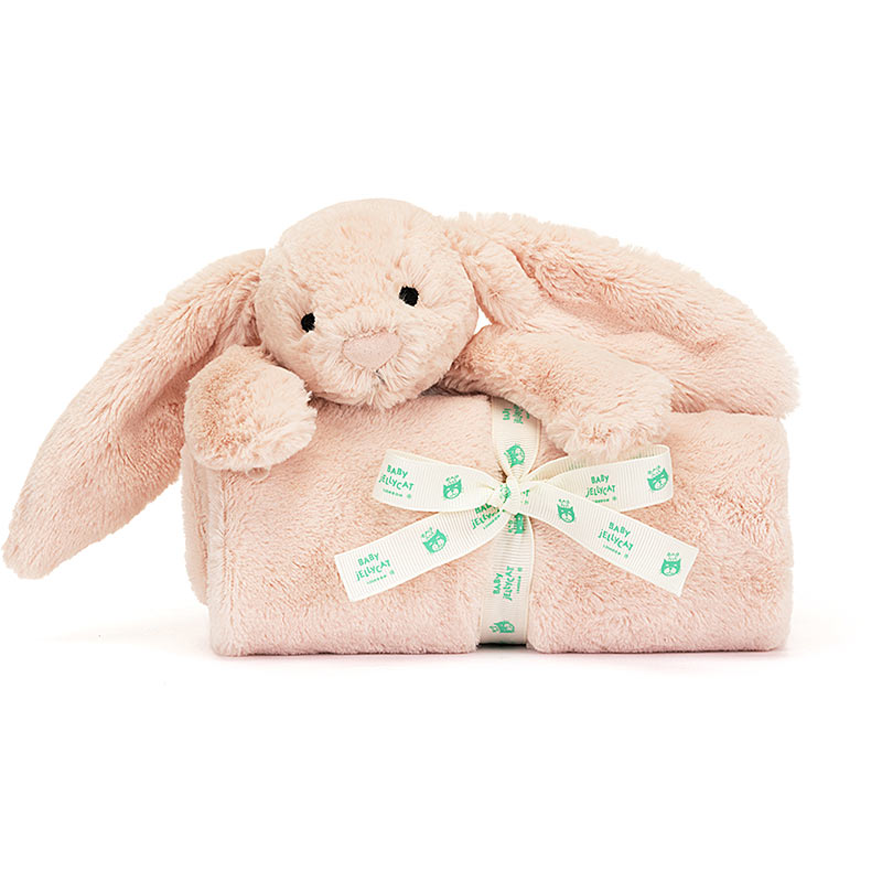 Baby Jellycat Bashful Blush Bunny Blankie | plushpaws.co.uk