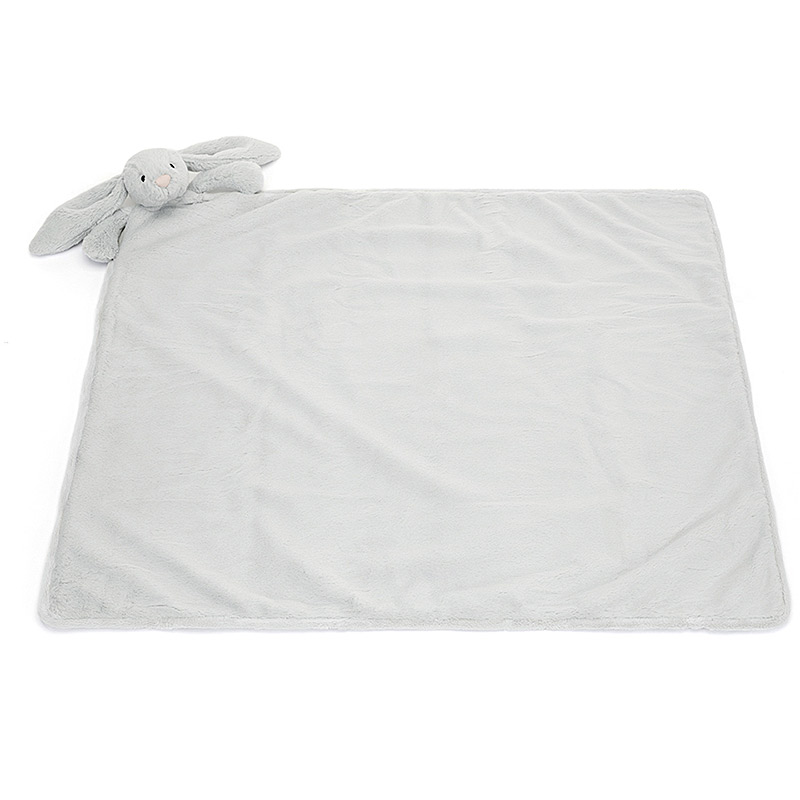 Baby Jellycat Bashful Silver Bunny Blankie | plushpaws.co.uk
