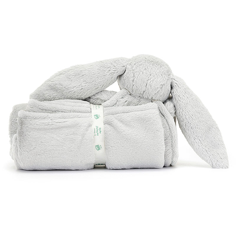 Baby Jellycat Bashful Silver Bunny Blankie | plushpaws.co.uk