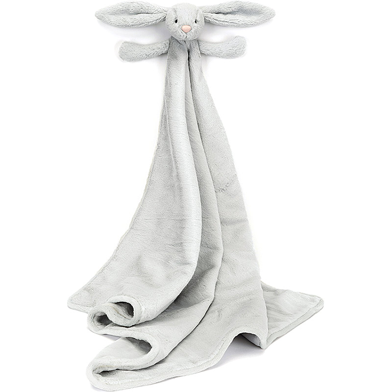 Baby Jellycat Bashful Silver Bunny Blankie | plushpaws.co.uk