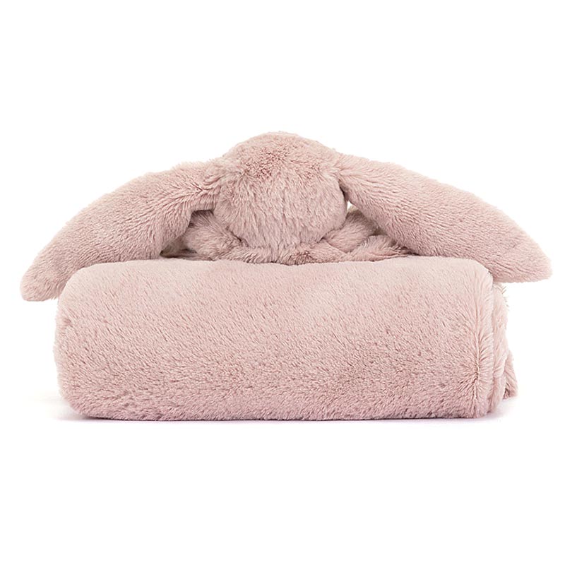 Baby Jellycat Bashful Luxe Rosa Bunny Blankie | plushpaws.co.uk