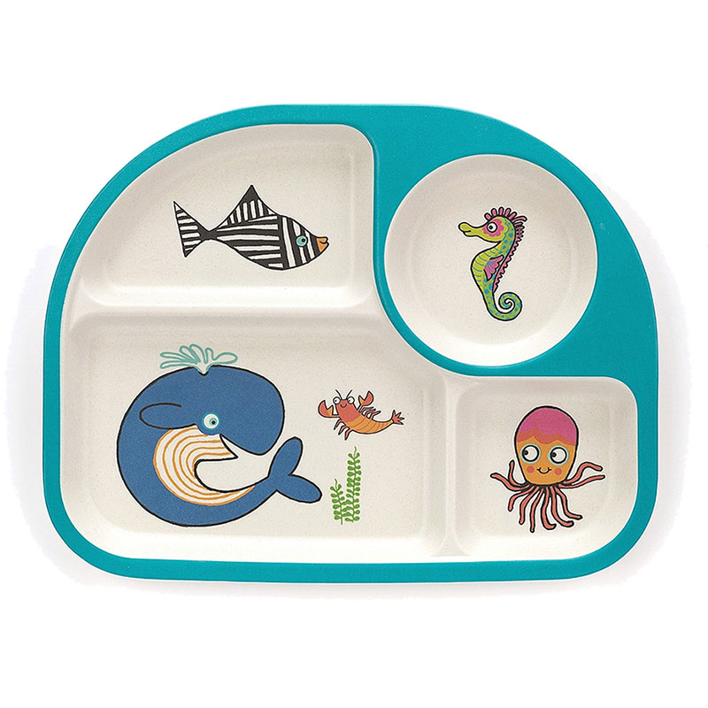 Sea Tails Bamboo Divided Plate