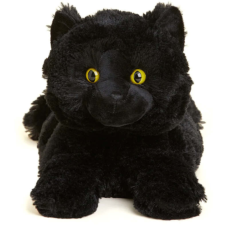 Warmies Cozy Plush Microwavable Black Cat plushpaws
