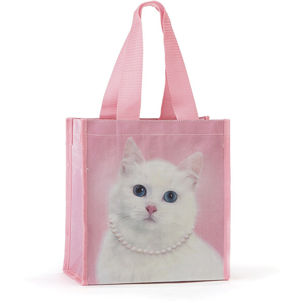 Cat with Pearl Necklace Carry Bag