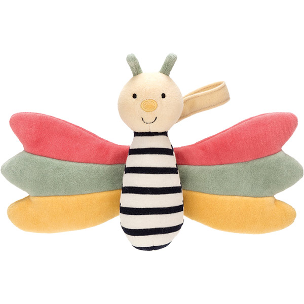 Little Jellycat Doodlebug Butterfly Rattle Squeaker Toy | Plushpaws.co.uk