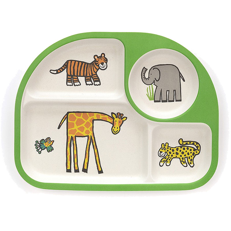 Jungly Tails Bamboo Divided Plate