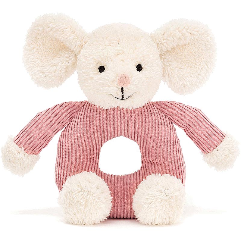 Little Jellycat Jumble Mouse Grabber Rattle Plushpaws.co.uk