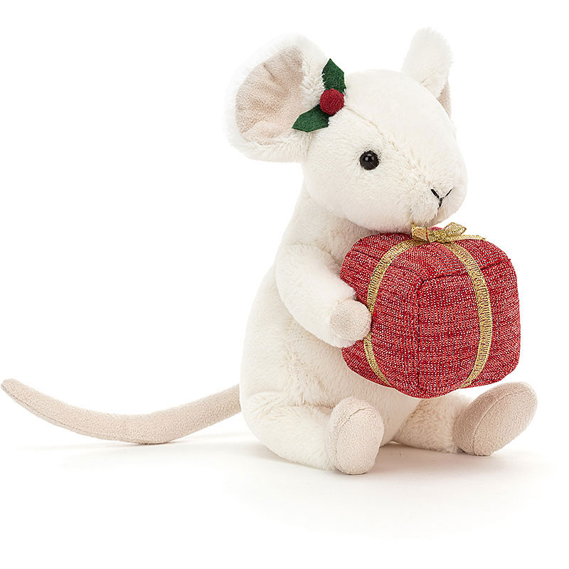 Jellycat Merry Mouse Present | plushpaws.co.uk