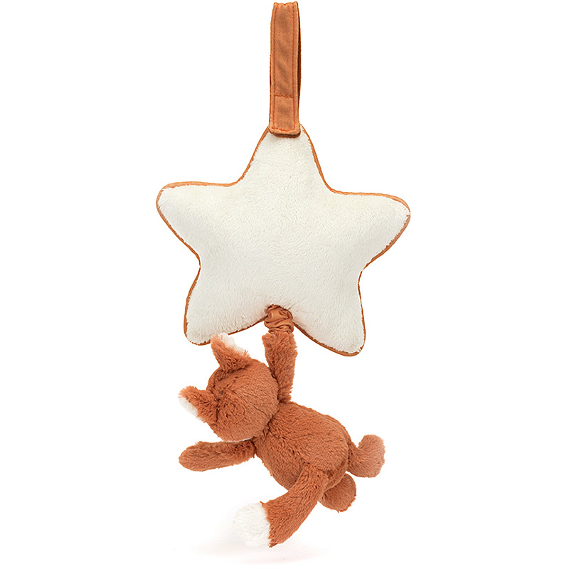 Baby Jellycat Bashful Fox Cub Musical Pull | plushpaws.co.uk