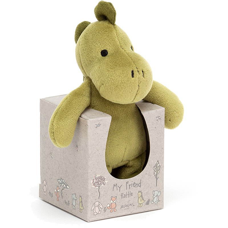 Little Jellycat My Friend Dino Rattle Plushpaws.co.uk