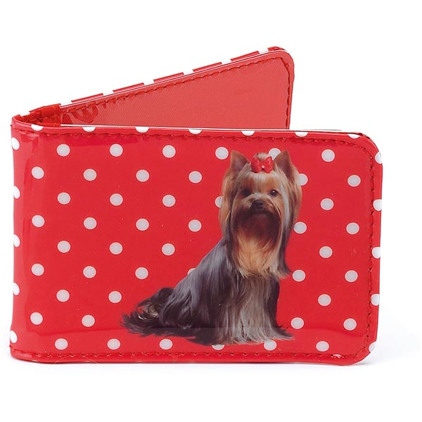 Polka Dot Dog Travel Card Holder