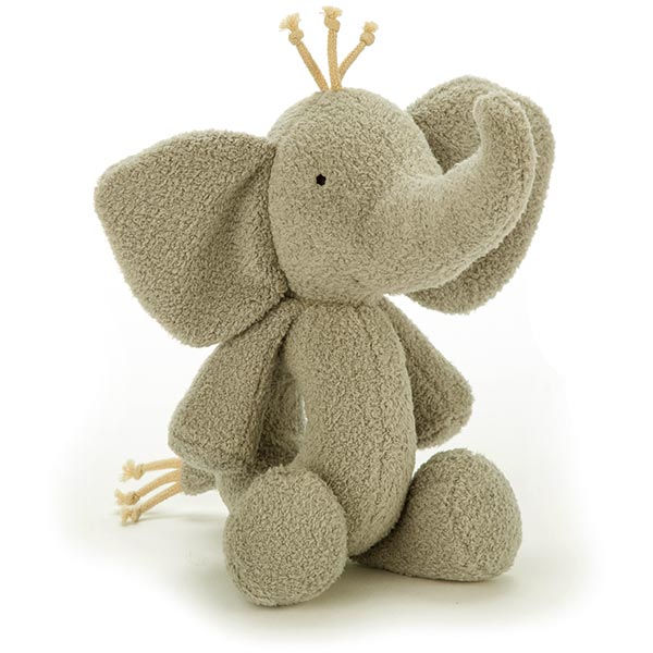 Little Jellycat Rattlering Elephant Grabber Rattle Plushpaws.co.uk