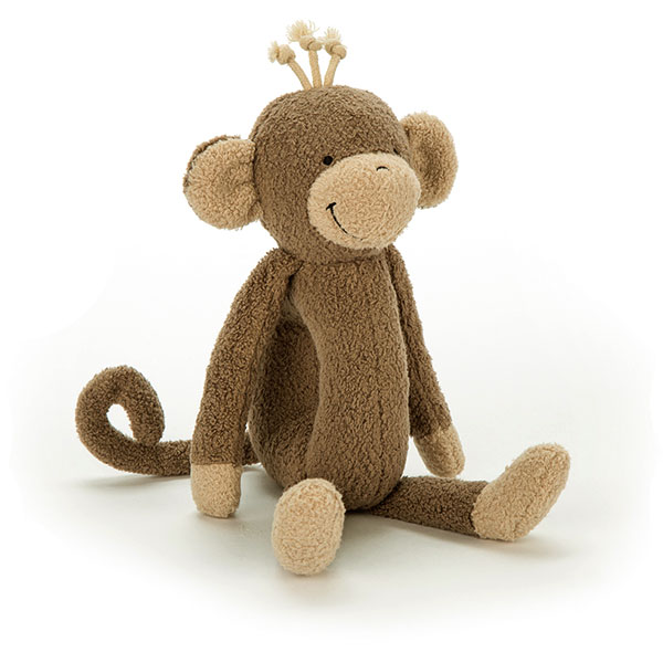 Little Jellycat Rattlering Monkey Grabber Rattle Plushpaws.co.uk