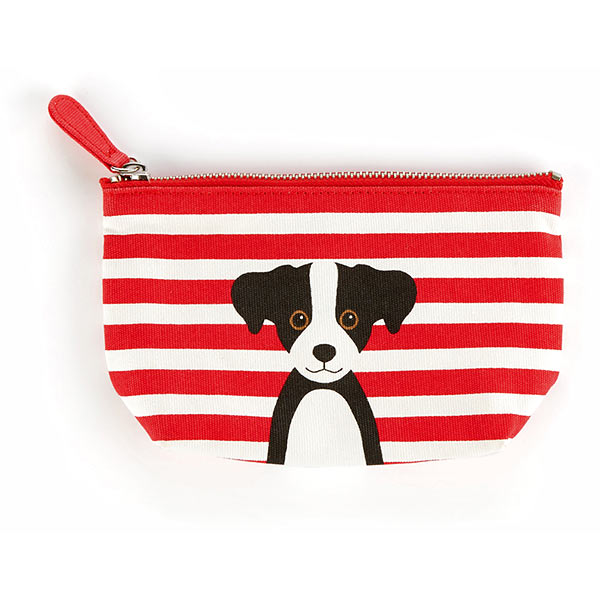Red Cotton Dog Small Pouch