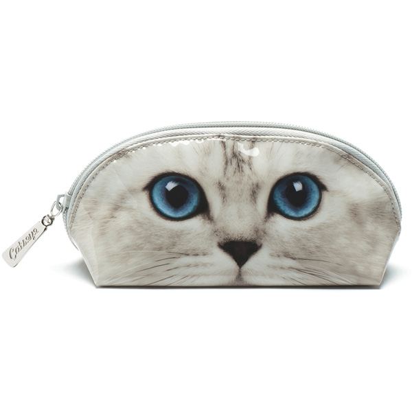 Silver Kitty Oval Bag