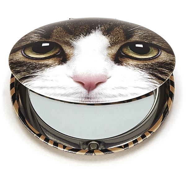 Tabby Cat Clam Mirror