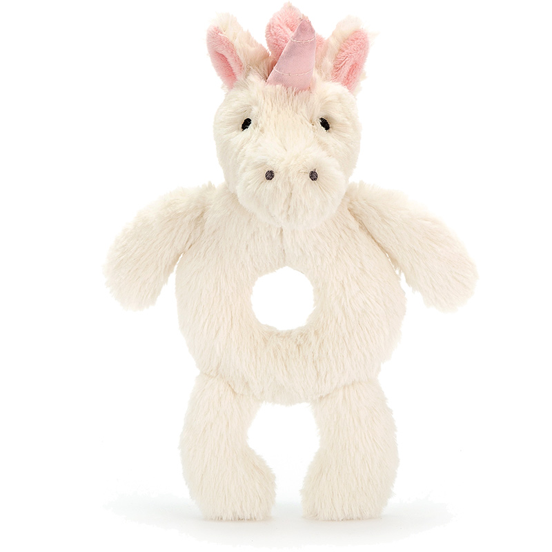 Little Jellycat Bashful Unicorn Grabber Rattle Plushpaws.co.uk