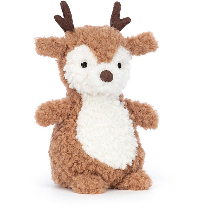 Jellycat Viola Reindeer Medium – Peluche Renne Glamour Ultra-Douce, Cape Plumetée, Antlers Scintillants