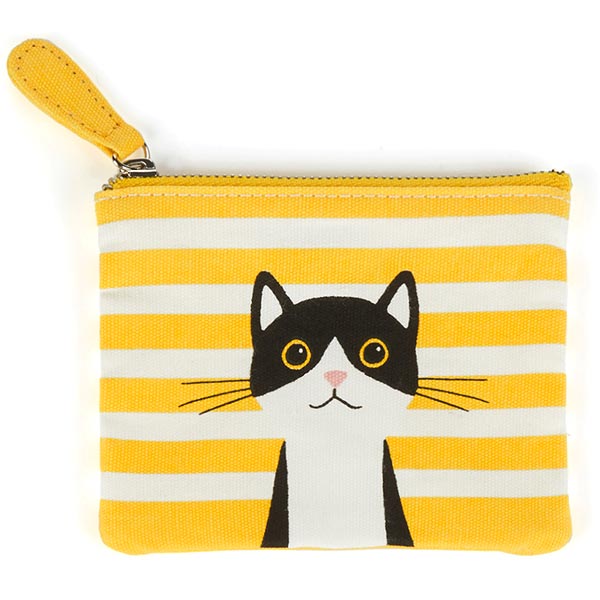 Yellow Cotton Cat Coin Purse