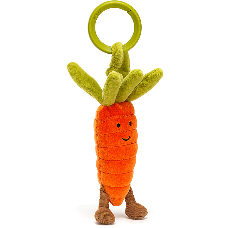 Little Jellycat Vivacious Vegetables Carrot Jitter & Rattle Plushpaws